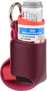 Beautyflier Asthma Inhaler Imetnik, Trajni Microfiber Usnje Travel Handy Inhaler Ključna veriga Imetnik za otroke in odrasle, Vdihovalec ni vključen (rdeče)