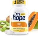Dr's Hope Pyrrolokinolin Quinone Supplement 20 mg - spodbuja možganske, srčne in duševne zmogljivosti - za delovanje mišic, proizvodnjo energije in dolgoživost - Gluten Free - 30 Veganske kapsule - 1 mesec dobave