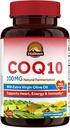 Vitalitown CoQ10 100mg, z ekstra deviško oljčno olje, maksimalna absorpcija, koencim Q10 dodatek, brez gluten, Non-GMO, za antioksidant in zdravje srca podporo, 120 Softgels