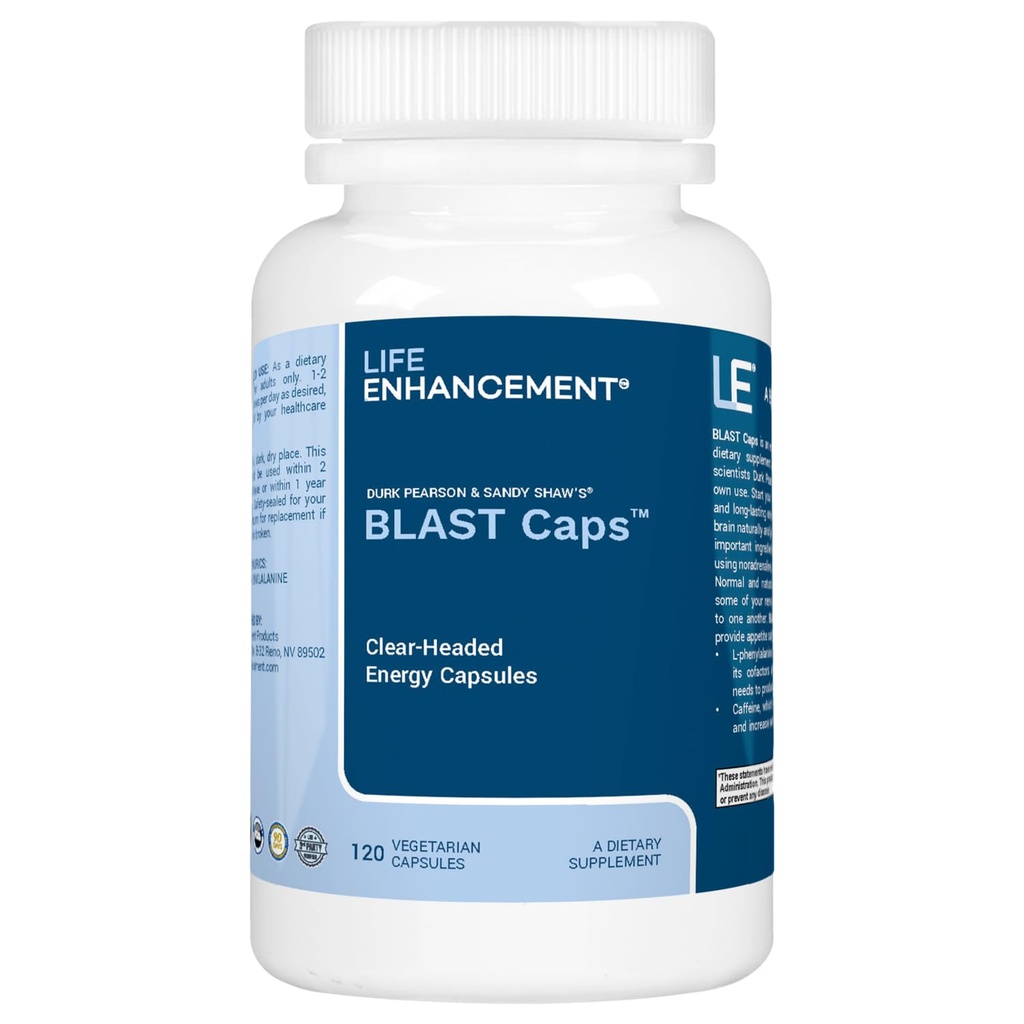 Pokrovčki za čiščenje, 60 Kapsule - Energy and Focus Supplement - Nootropics Podpora za možgane z B12, Niacin, Kofein, Tavrin, Fenilalanin, Vitamin C, & Več