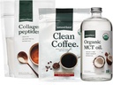 Naravna sila Ekološka čista kava + Kolagen Peptide + Organska MCT Oil Bundele – Toxin Free Coffee, Grass Fed Collagen, & MCT - Non-GMO, Keto, & Paleo - 12 Oz, 11.7 Oz, 32 Oz