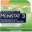 Monistat 3 dan Zdravljenje okužbe z jedmi za ženske, 3 Mikonazol Predpolnjeni Cream Aplikatorji in zunanji Monistat proti srbenju