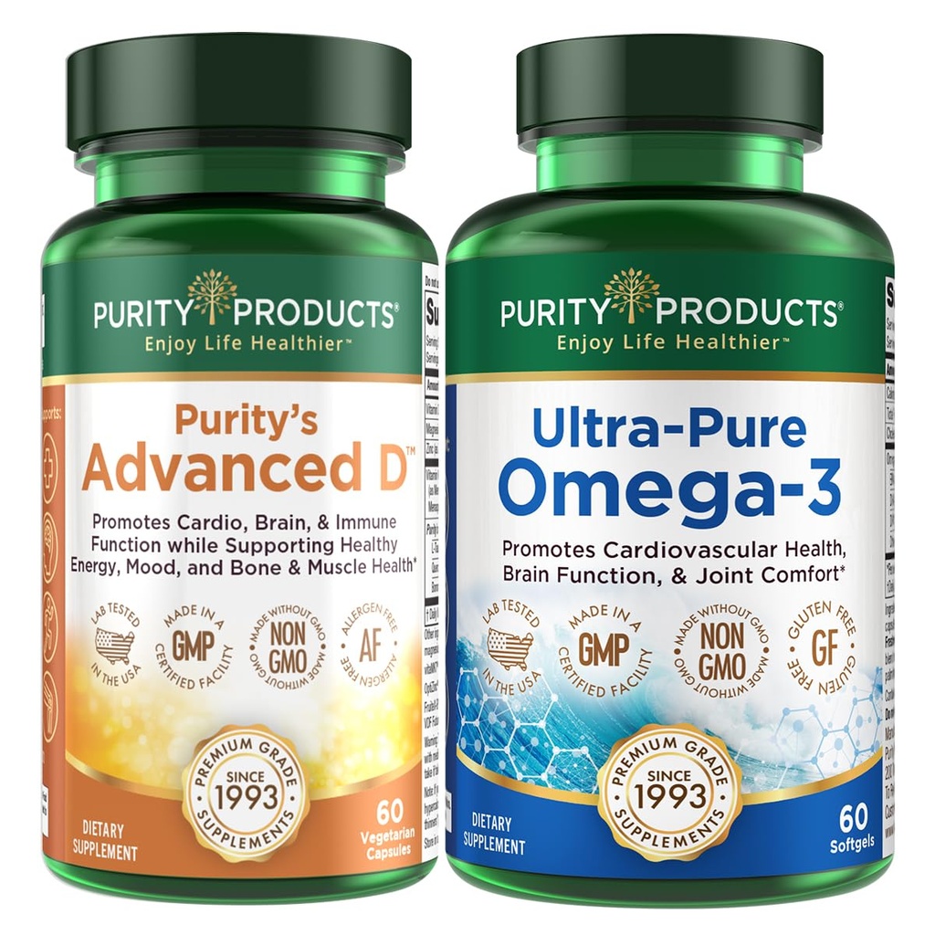 Izdelki čistosti KIT - Dr. Cannell's Advanced D + Omega-3 Ultra-purno ribje olje Advanced D je pakirano z vitaminom D, vitaminom K2, cinkom, magnezijevim citratom, borom in tavrinom