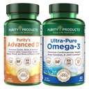 Izdelki čistosti KIT - Dr. Cannell's Advanced D + Omega-3 Ultra-purno ribje olje Advanced D je pakirano z vitaminom D, vitaminom K2, cinkom, magnezijevim citratom, borom in tavrinom