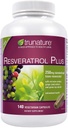 trunatura Resveratrol Plus standardiziran transresveratrol 250 miligram, 140 vegetarijanskih kapsul