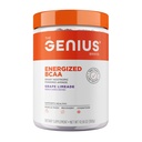 Genius BCAA Powder - 5g Vegan BCAA L-glutamin, Cognizin & Rhodiola Podpora za obnovo mišic Energija 100mg Kofein Pre, Intra, Po-World Nootropic dodatek za fokus in zmogljivost - Grozdni limade