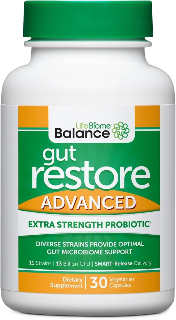 Življenje dr. Drewa SinatreŽivljenjeBiome Gut Restore Advanced, maksimalna moč mikrobiome Probiotik s fermentiranimi botaniki, 11 Multi sevi, 30 Enkrat na dan kapsule, vegetarijanske, sojine, mlečne, in Gluten Free