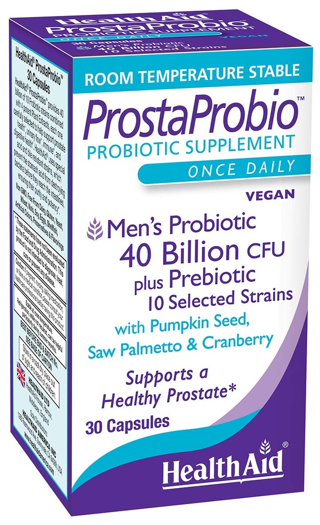ProstaProbio moški dnevni probiotik – 10 sevov s prebiotičnim, bučnim semenom, žago Palmetto & Cranberry 