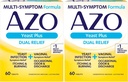 AZO Yeast Plus tablete z dvojno pomočjo, okužba z Yeast in vaginalno lajšanje simptomov, lajšanje rbenja in gorenja, 60 število (Pack of 2)