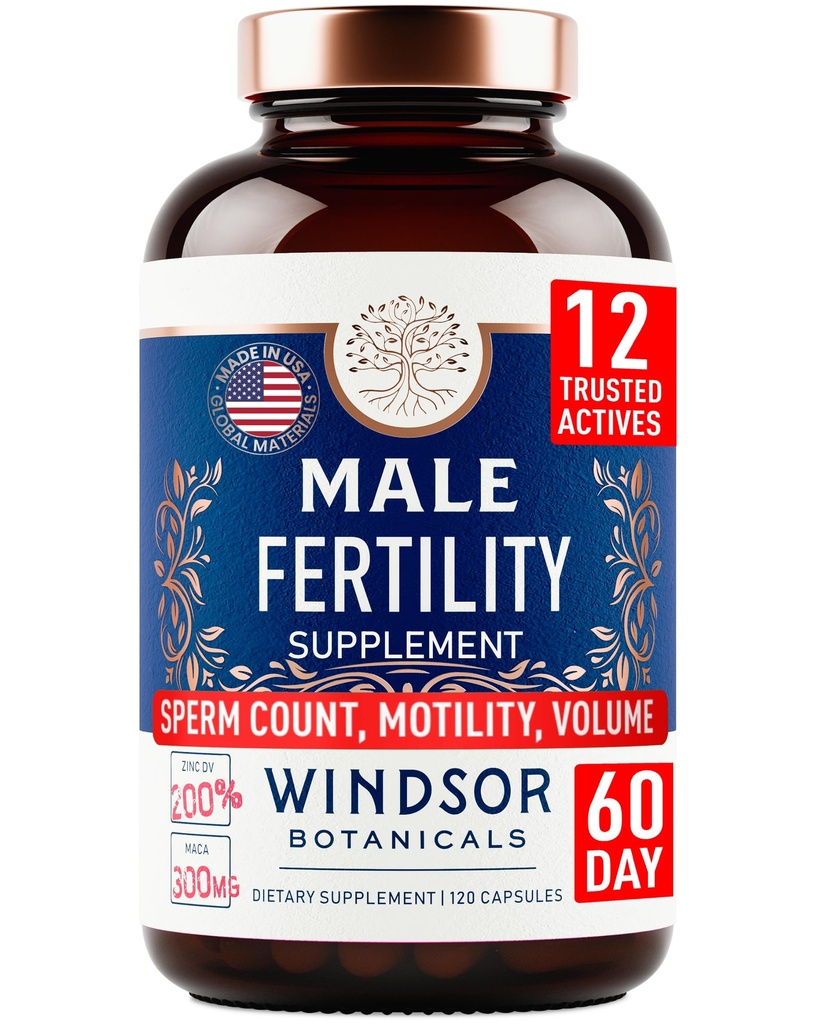 Moški rodnost dodatek z Maca Root - Moških zdravje Conception Plodnost Prenatalna Vitamini Plus Naravni izvlečki - Prednatal plodnost dopolnila za moške - 3. stranka Tested - 120 Kapsule, 2 Mesec