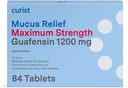 Curist Guaifenesin Mucus Relief 1200 mg Največja moč OTC - 84 Število razširjenih sprošča tablete - zmanjšanje sluz jasno prezasedenost (84 Count Tablet Bulk Pack)