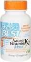 Zdravnikov najboljši naravni vitamin K2 Mk-7 z Menaq7 45 Mcg 60 Veg Caps