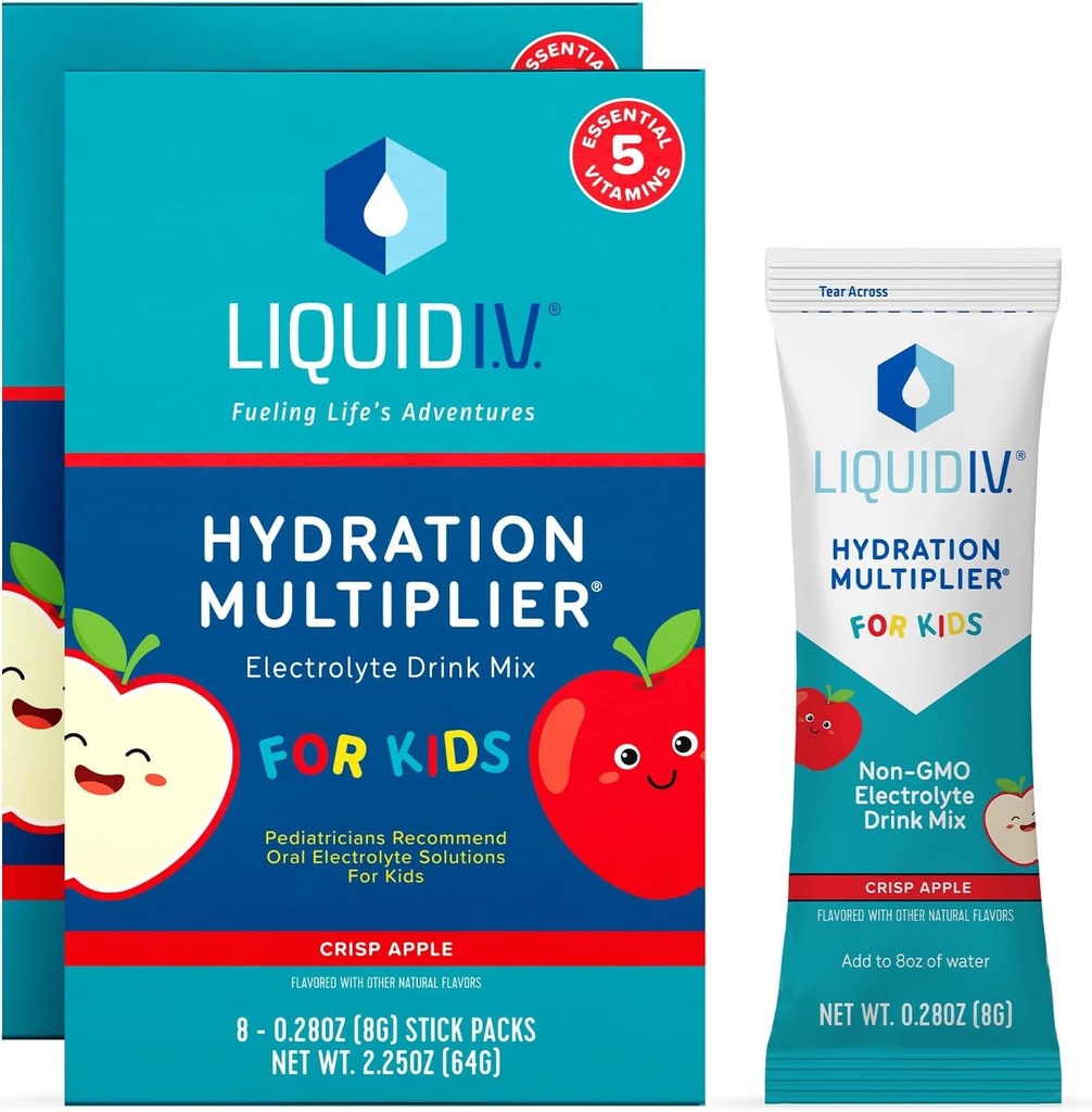 Tekoči I.V.® Hydration Multiplier® +Otroci - Crisp Red Apple 
