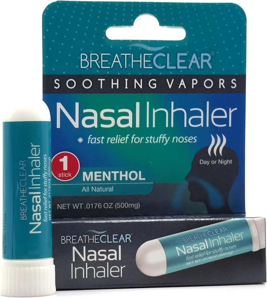 Blažilni vapori Nazalni vdihovalnik - Lastniška mešanica kot nalašč za zamašen nos Relief / Prenosna palica 1-Pack