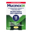 Kašelj supresant in pričakovanje, Mucinex DM maksimalna moč 12 ur tablete, 14ct, 1200 mg Guaifenesin, Relieves Chest Congestion, Tišine Mokra in suha kašelj, 1 Zdravnik priporoča OTC Expenditorant