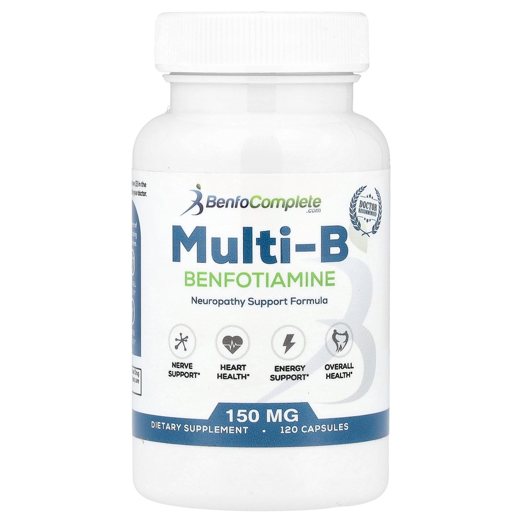 Benfotiamin Inc, Podporna formula za multi-B nevropatijo, 150 mg, 120 kapsul (1)