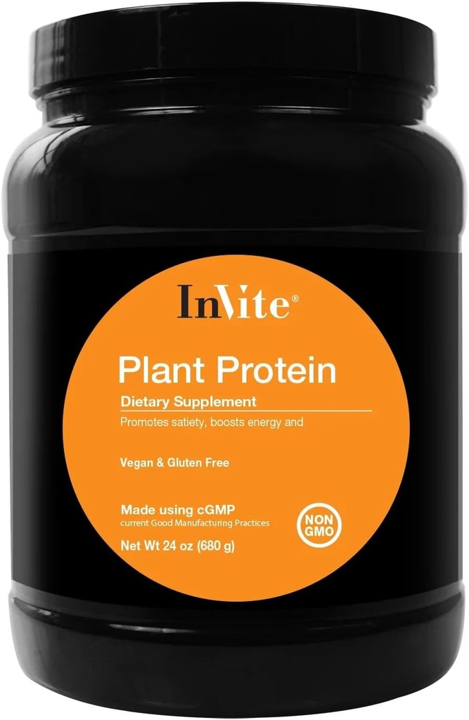 Povabimo Health Plant Protein Vanilla - Spodbuja zadovoljstvo - Povečuje energijo - podpira Lean Muscle Mass - 24Grams (Pribl. 1 Scoop) - 20 Servings