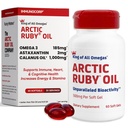 Arctic Ruby Oil 1000mg – Omega 3 Dopolnilo za ženske in moške z EPA, DHA & Astaksantin 2mg - Ribe & Krill Oil Alternative – 60 Softgels (1 pakiranje)