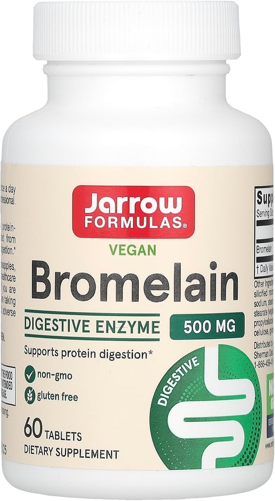 Jarrow Formule® Bromelain tablete, 500 mg prehranska dopolnila za prebavo beljakovin, 60 tablet, 60 dnevna zaloga