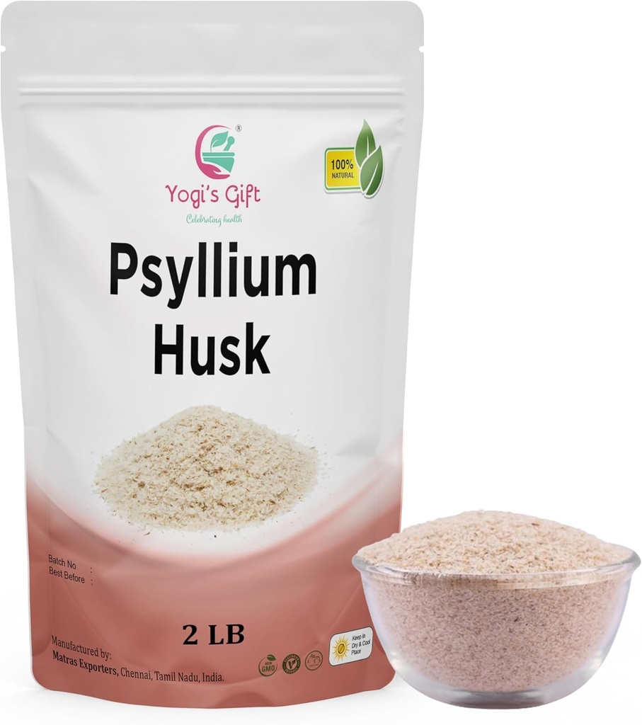 Psylium Husk Cela 2 lb (32Oz), Uporaba v smoothies, Kuhanje in Peking, Nearomaden, Fine Ground, 100% Naravno, NeGSO, Jogi's Darilo®