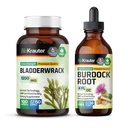 BIO KRAUTER Bladderwrack 100 kapsul & koreninska tinktura Burdock 4 Fl. Oz.