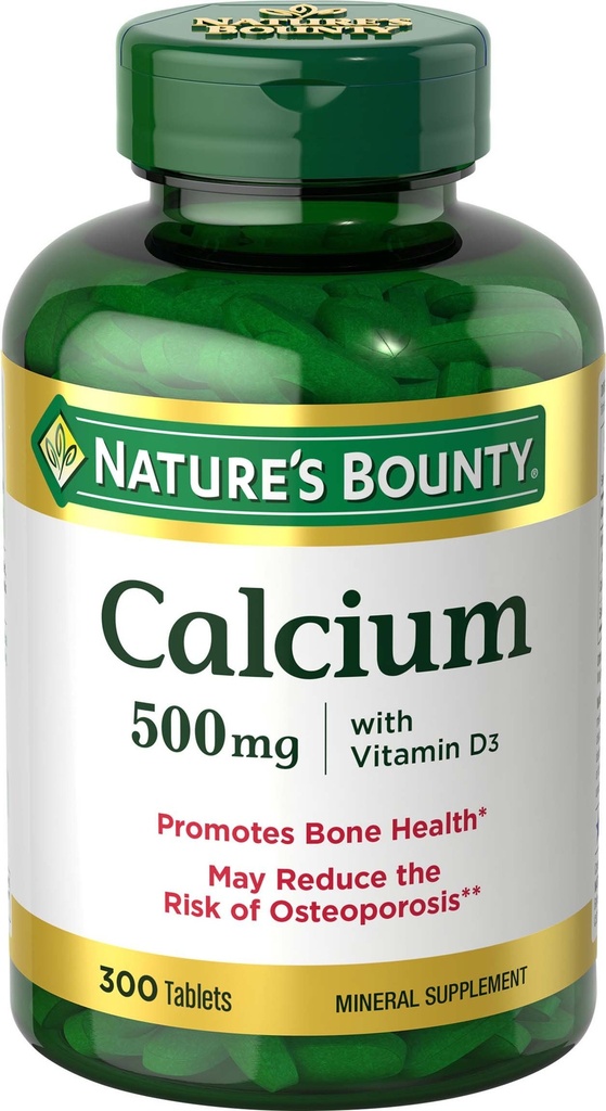 Narava Bounty Calcium Plus 400 i.e. vitamin D3, Imunska podpora in zdravje kosti, 300 tablet