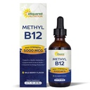 aSquared Nutrition Vitamin B12 Podjezične tekoče kapljice - 5000 MCG dodatek z metilkobalaminom (metil B-12) - Max Absorpcija B 12 za povečanje energije - Vegan prijazno - 2 fl oz