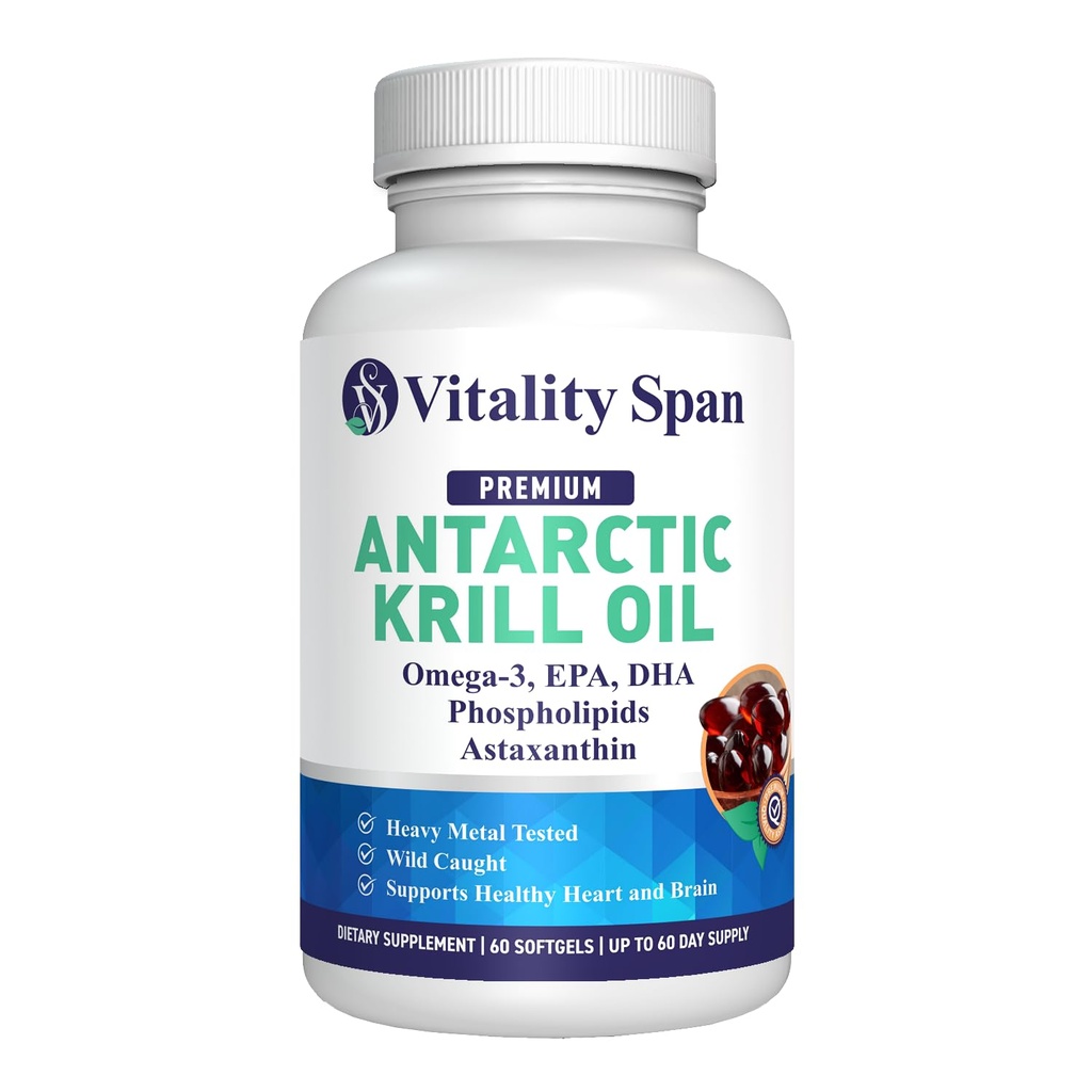 Kril Oil Omega 3 Astaksantin Choline DHA EPA, Superior Absorpcija, ekstra moč, brez ribjega olja pookus, težka kovina testirana, majhne velikosti softgels, 500mg