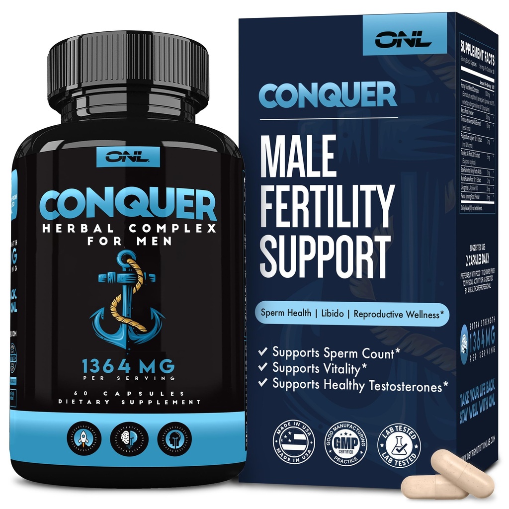 Osvoji moški plodnost dodatek - Testosteron Booster za moške w/ Maca koren, Horny Kozel plevel & Tribulus Terrestris - moški plodnost dodatek - Libido Booster za moške - moški izboljšanje tablete -60Ct
