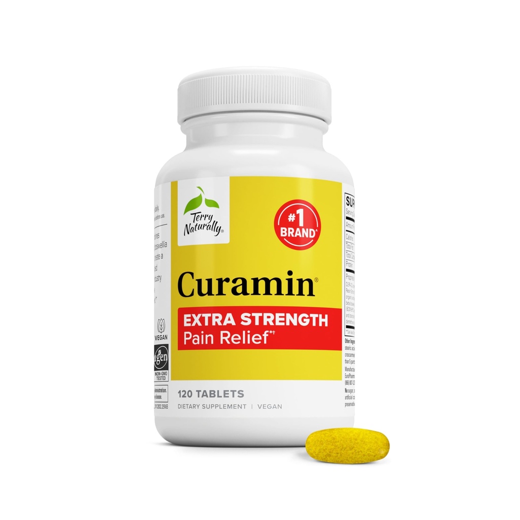 Terry Seveda kuramin ekstra moč - Curcumin & Boswellia dodatek za zdravo kroženje podpora - Kurkuma dodatek za podporo sklepov, mišice zdravje in endorfin proizvodnja - 120 tablet