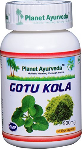 Planet Ayurveda Gotu Kola, 500 mg Vegova kapsula-enotna steklenica