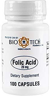 BioTech Pharmacal - Folna kislina (20 mg) - 100 števk (FFP)