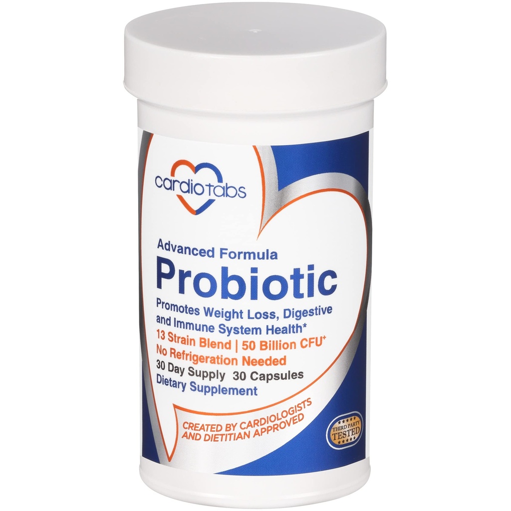 Advanced Probiotic w/ 50 milijard CFU na serviranje, povoj Stable, Moški in ženski probiotični dodatek za bivanje Fit, 30 kapsul