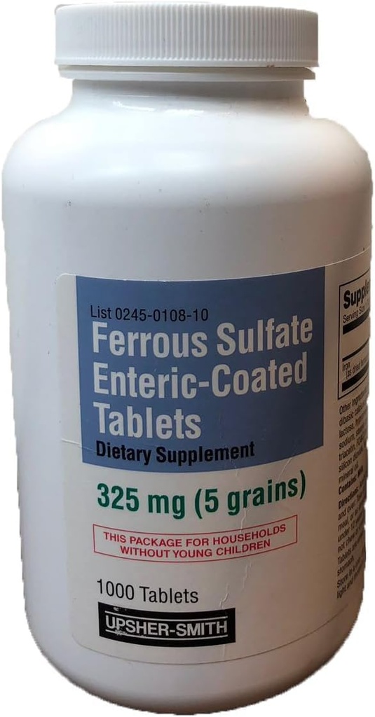 Železov sulfat, enterično prevlečen 325 mg 1000 tablet