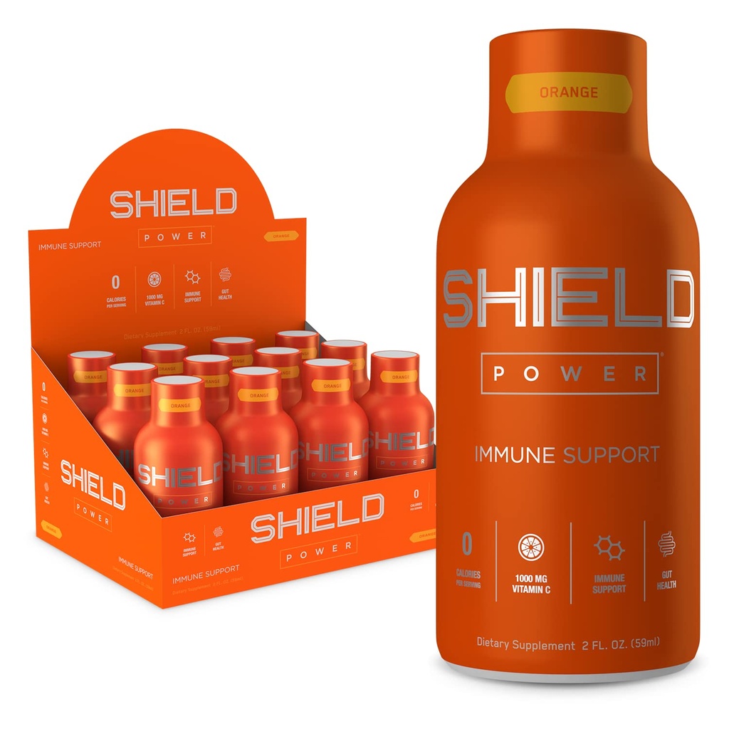 Besser Health, Shield 2oz, Imunska podpora strel - 12 Count, Orange