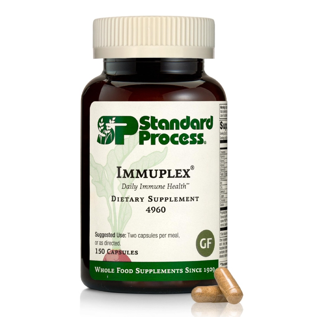 Standardni proces Inc. Immuplex - Dnevna podpora imunskega dopolnila s folatom, železom, vitaminom C in vitaminom A - Mineralna dopolnila z antioksidantnimi sestavinami - 150 kapsul