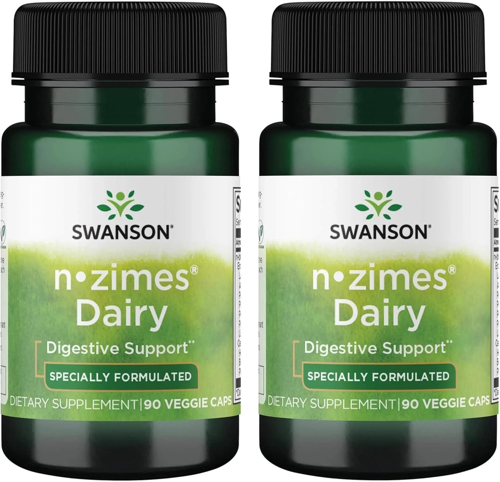 Swanson n-zimes Dairy 90 Veg kapsule Enzyme (2 pakiranji)