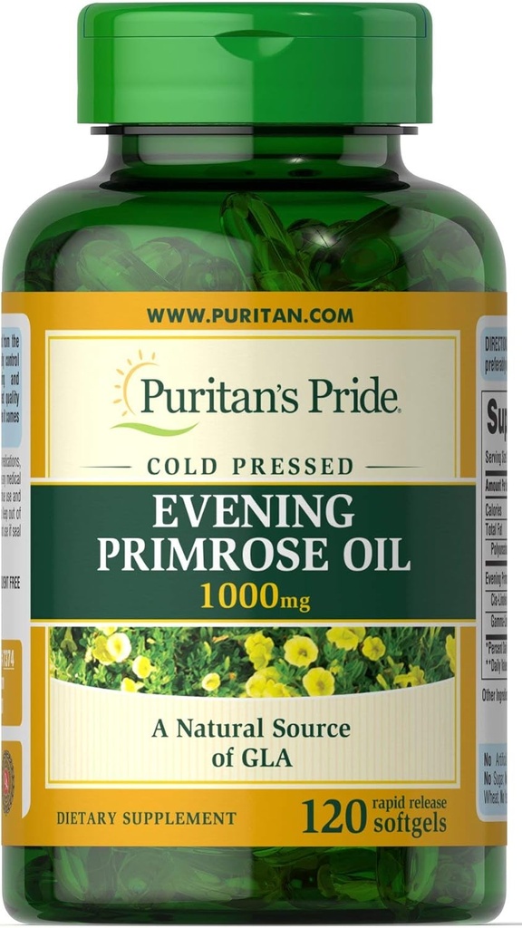 Puritanci ponos večer Primrose olje 1000 Mg z Gla, 120 Število