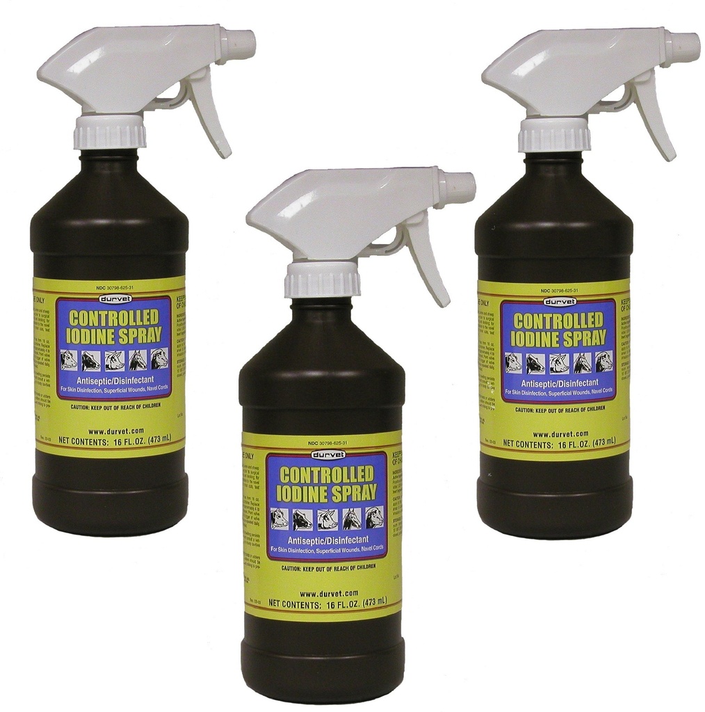 (3 pakiranja) Durvet kontroliran jodov Spray, 16- Ounces vsak