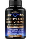 Metilirani multivitamin - B2, B6, 5-MTHF & B12  Dodatek s TMG - energijo, možgani in razpoloženjem - Vegan - izdelan v ZDA - 120 kapsul