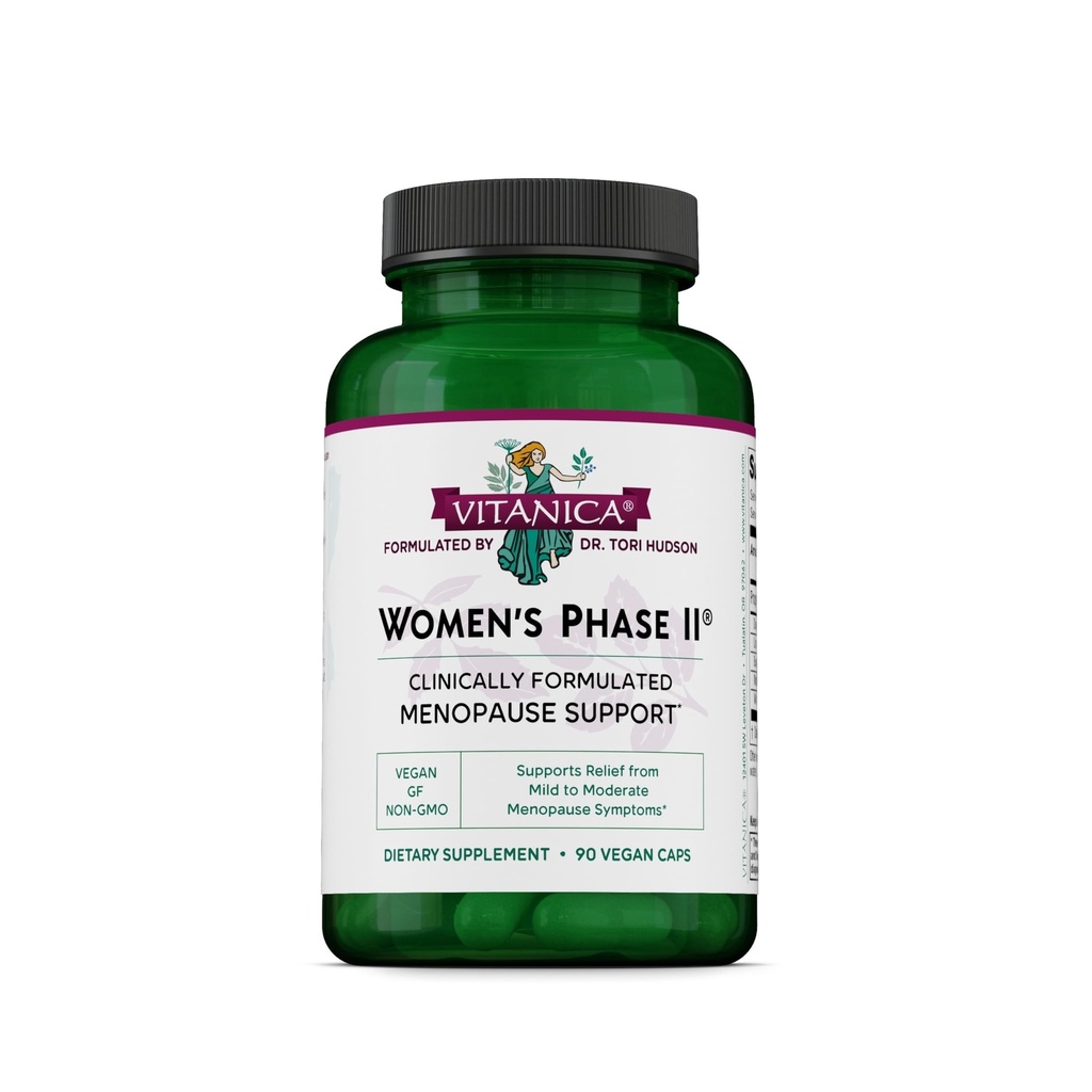 Vitanica ženska faza II, Menopause Podpora, Vegan, 90 kapsul