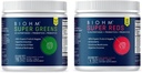 BIOHM Super rdeči in zeleni paket, Super hrana prašek s probiotiki in prebavnih encimov, pakiran z antioksidanti in polifenoli, Alergen brezplačno, ne-GMO, Vegan - 30 Serving vsak