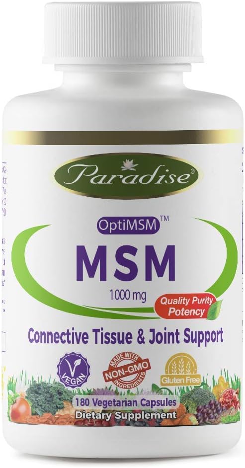 Paradise MSM. 100% OPTIMSM Original Worldwide Patented Sestavina. - 100% naravno Izvlečena - Brez Harsh Chemicals ali topil - 100% American Made!
