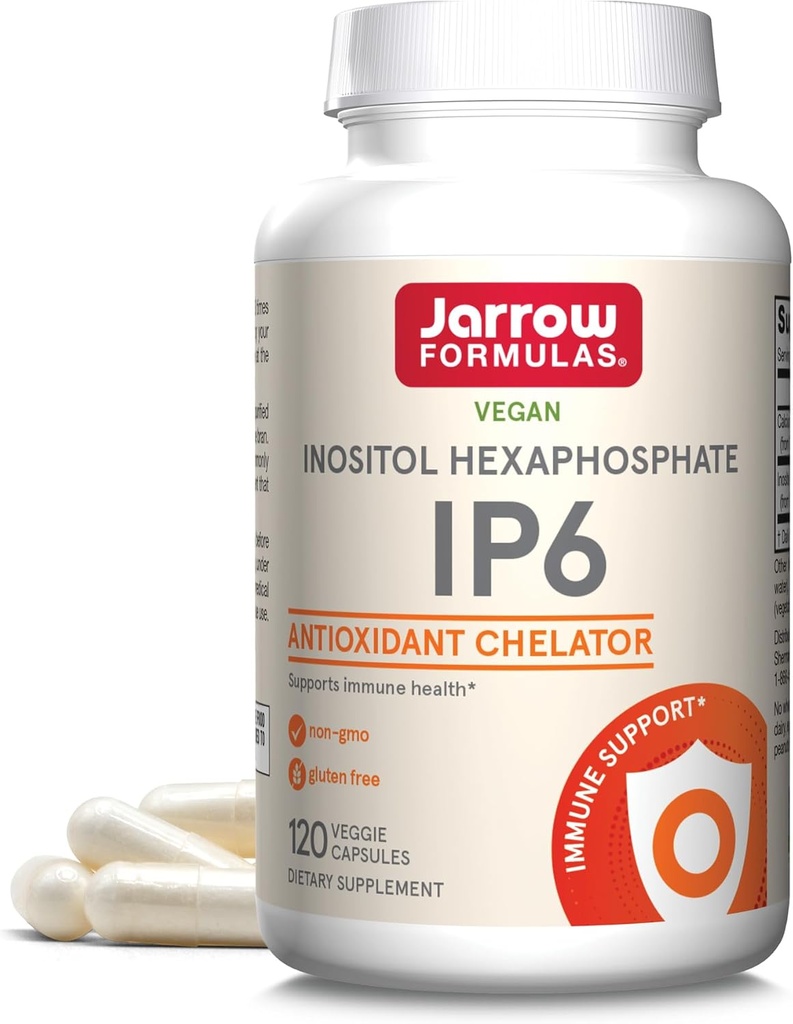 Jarrow Formule IP6 Inositol Hexafosfat - 500 mg - 120 Veggie Kapsule - Prečiščeni Inositol Hexafosfat - Imunska zdravstvena podpora - Do 120 Servingov