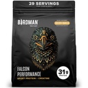 BIRDMAN Falcon Performance Vegan Protein Powder, 31g Beljakovine, 5g Kreatin, 5g BCAA, probiotiki, Elektroliti, Pred vadbo, Nizki ogljikovi hidrati, Brez sladkorja in mleka, Rastlinski Vanilla Protein, 29 Serving