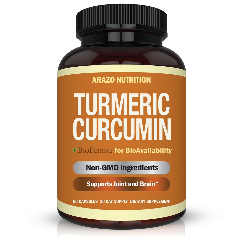 Arazo Nutrition Kurkumin z BioPerine 1300mg s črnim poprom - Skupna podpora Nutritional Supplements - 100% Herbal Tumeric Root kapsule