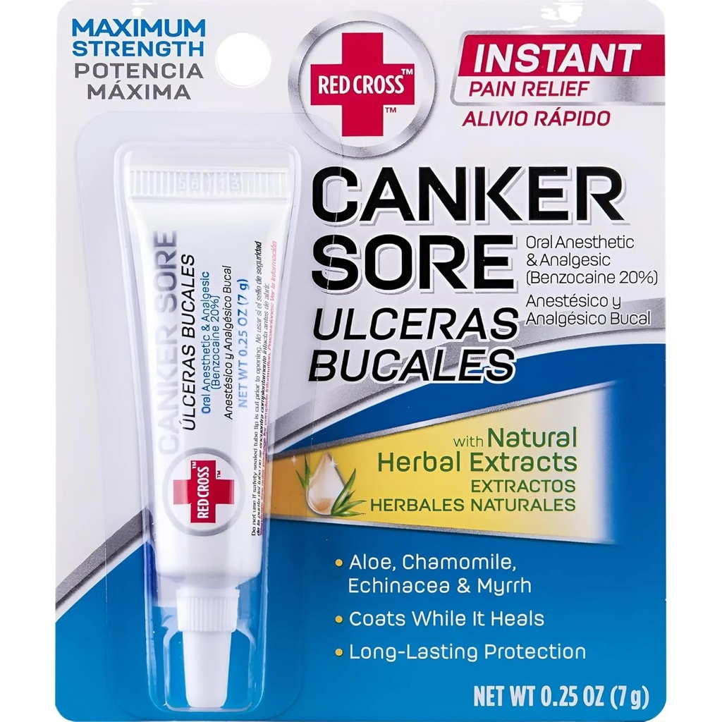 Rdeči križ Canker boleče zdravilo - 0,25 Oz (Packaging May Vary)