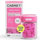 Kabinet: Difenhidramin 25mg Alergija Relief Antihistaminiki tablete za alergije, Hay Fever, in Runny Nose, 120 Tablete (Obnovljiva steklena steklenica)