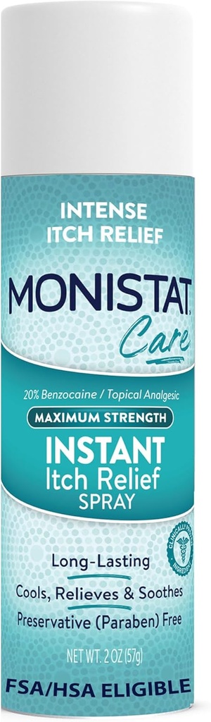 Monistat Instant Srbečica Relief za ženske, Feminina Care Spray, za Relief od Intense Vaginal Srbečica, 2 Oz