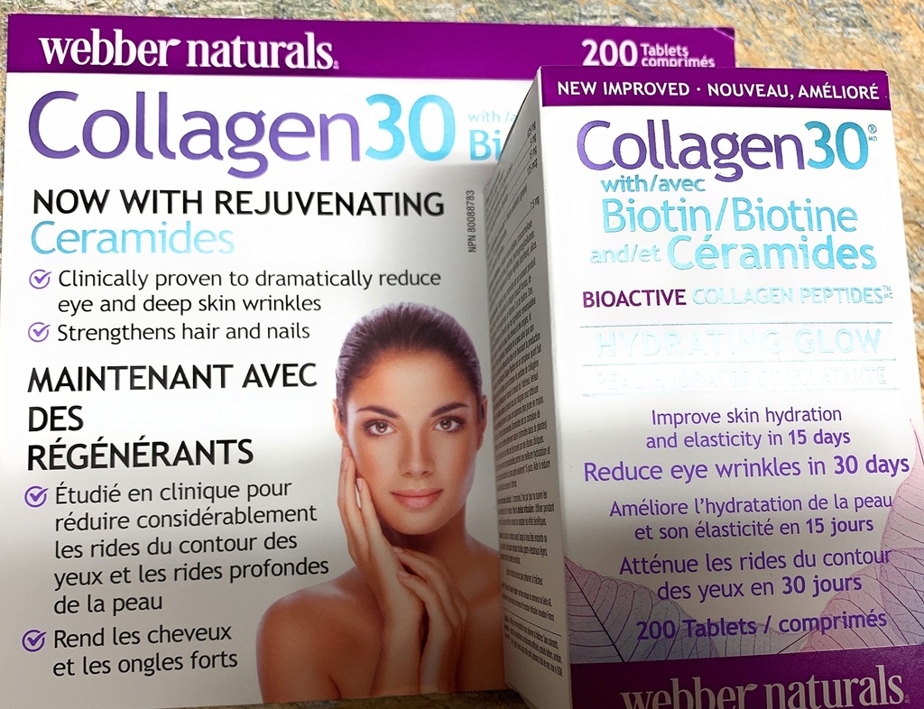 Webber Naturals Collagen 30 z Biotin in Ceramidi, 200 tablet